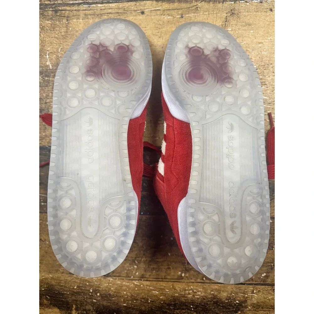 Adidas Forum Low Nebraska Huskers Red White Suede Sneakers HQ7487 Mens 10.5